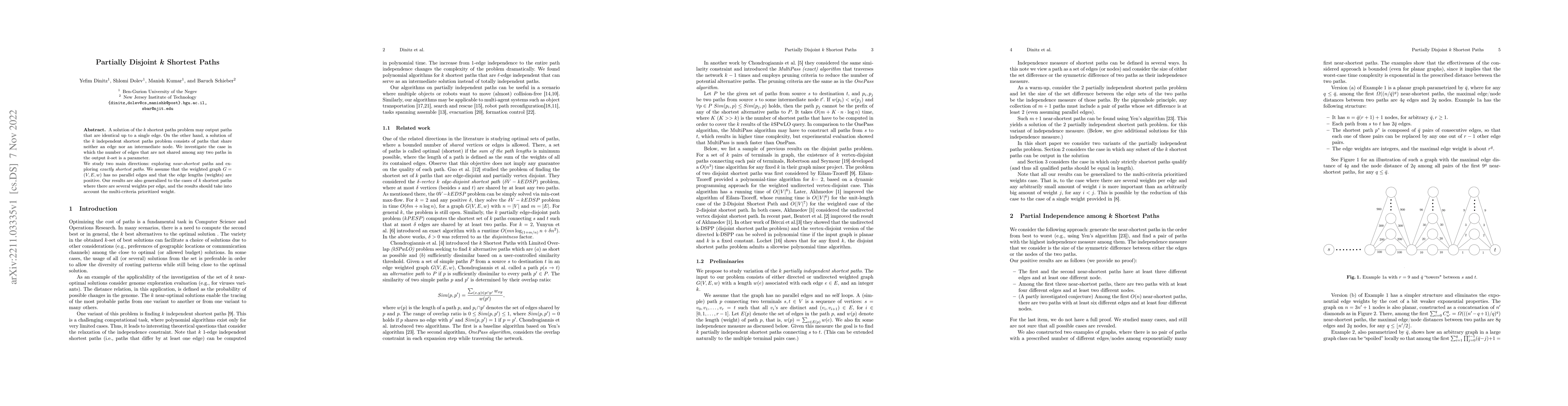 Thumbnail for Partially Disjoint k Shortest Paths