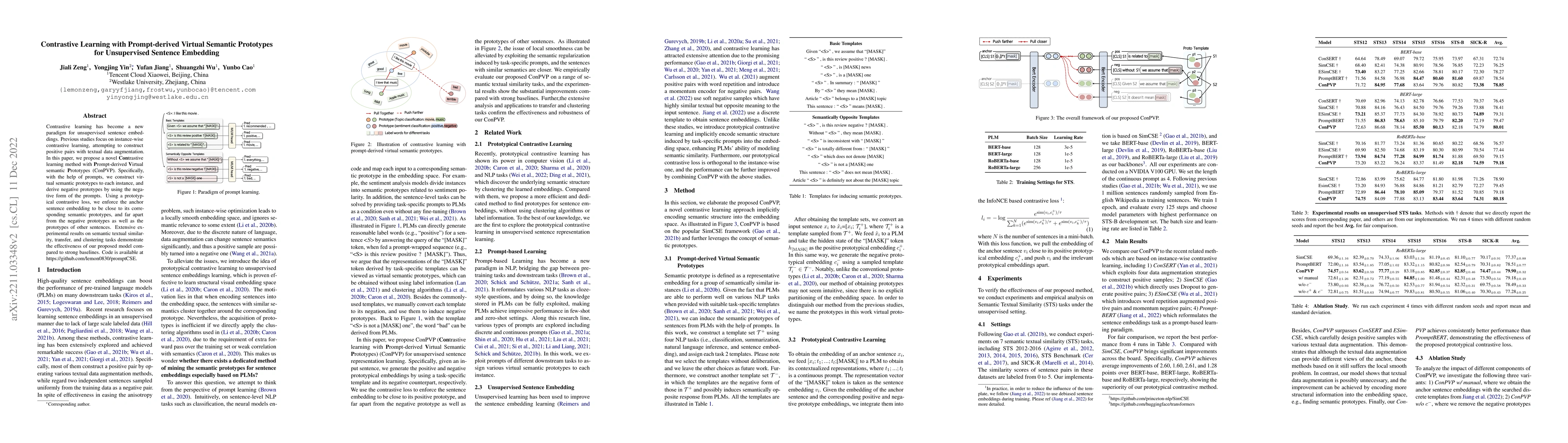 Thumbnail for Contrastive Learning with Prompt-derived Virtual Semantic Prototypes for
  Unsupervised Sentence Embedding