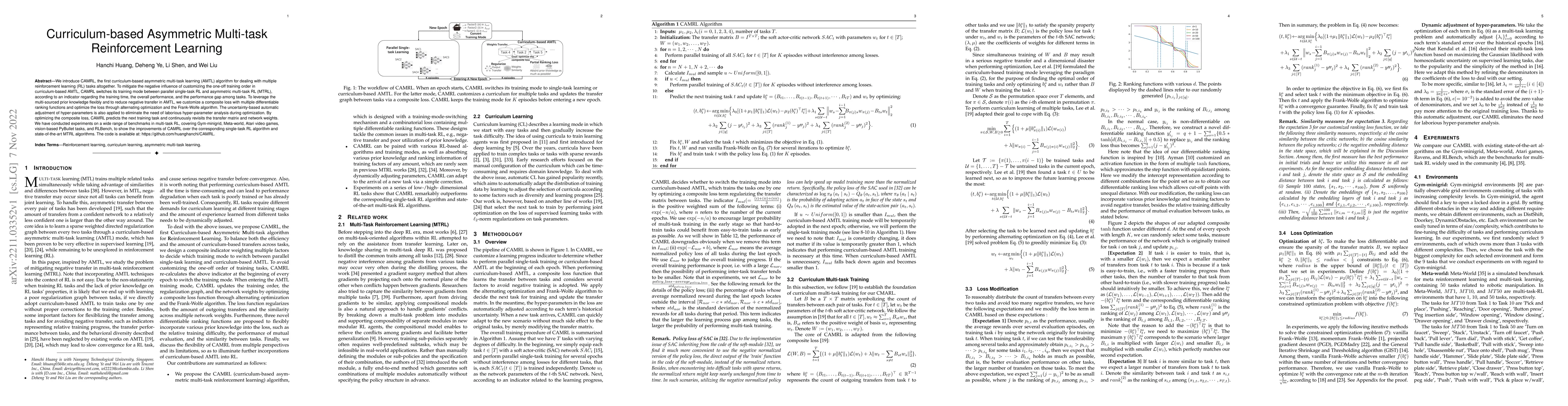 Thumbnail for Curriculum-based Asymmetric Multi-task Reinforcement Learning