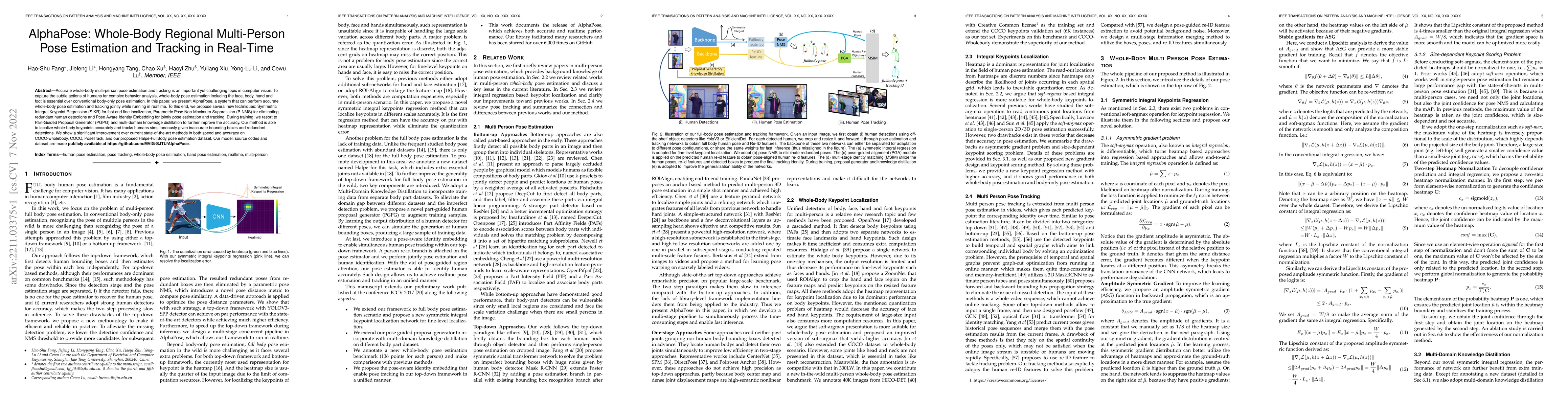 Thumbnail for AlphaPose: Whole-Body Regional Multi-Person Pose Estimation and Tracking
  in Real-Time