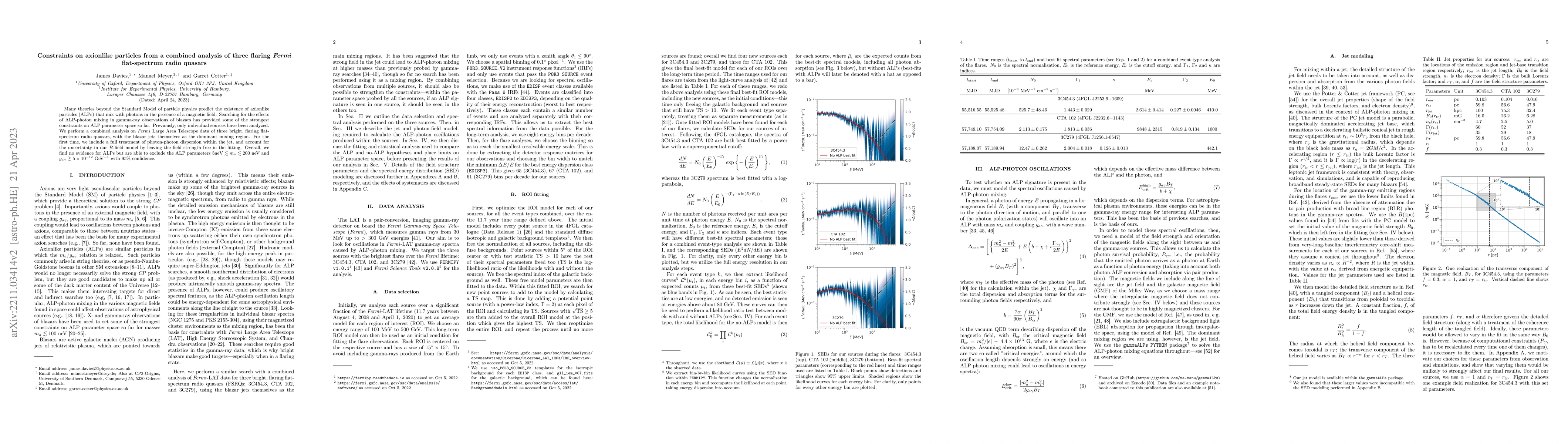 Thumbnail for Constraints on axionlike particles from a combined analysis of three
  flaring $\textit{Fermi}$ flat-spectrum radio quasars