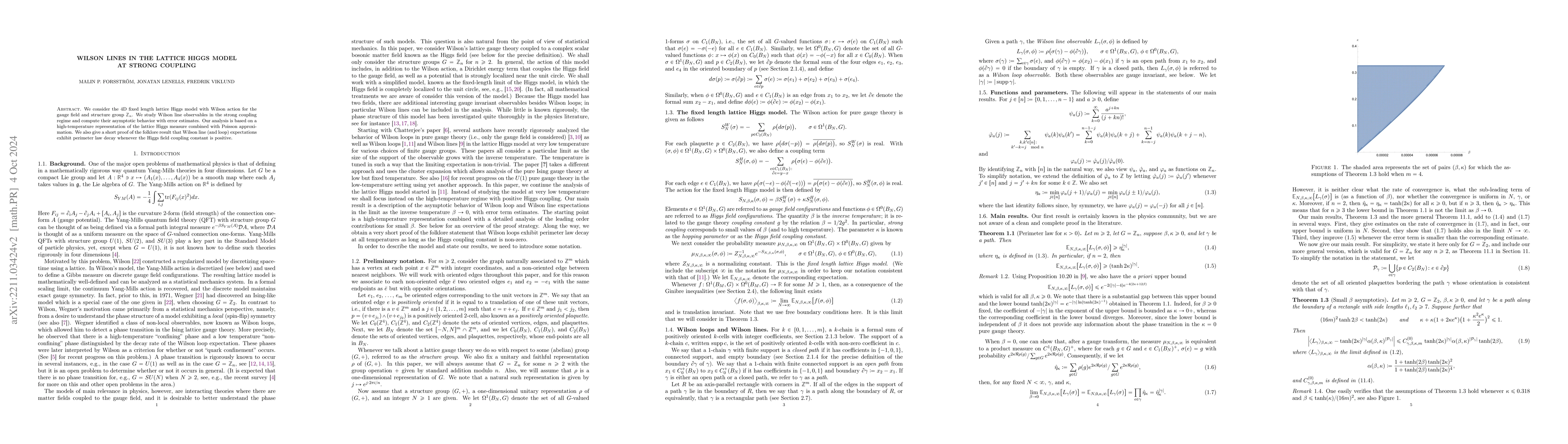 Thumbnail for Wilson lines in the lattice Higgs model at strong coupling