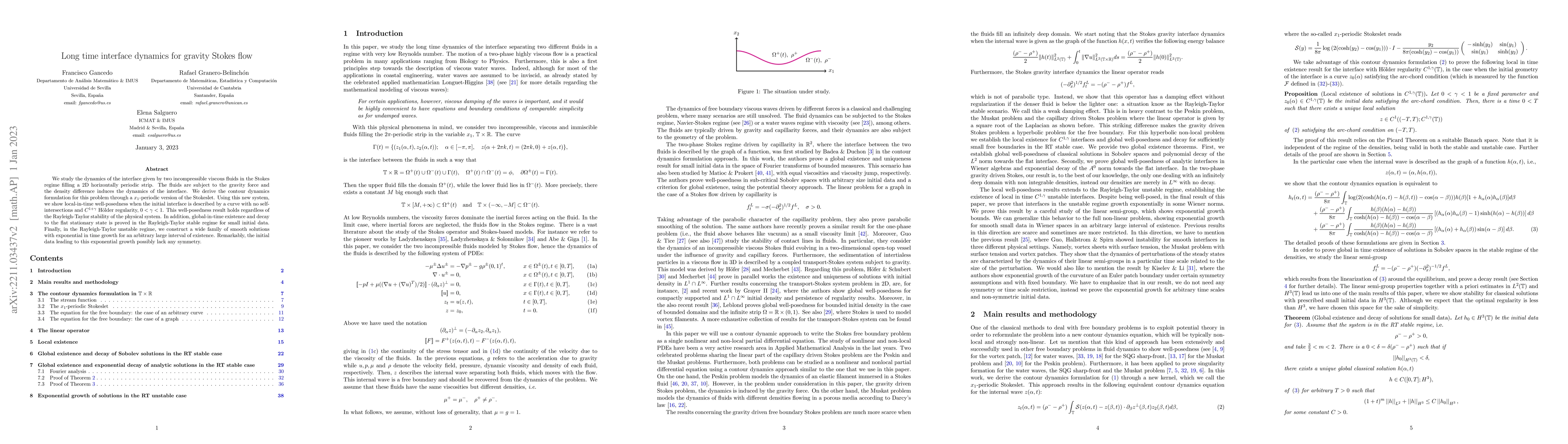 Thumbnail for Long time interface dynamics for gravity Stokes flow
