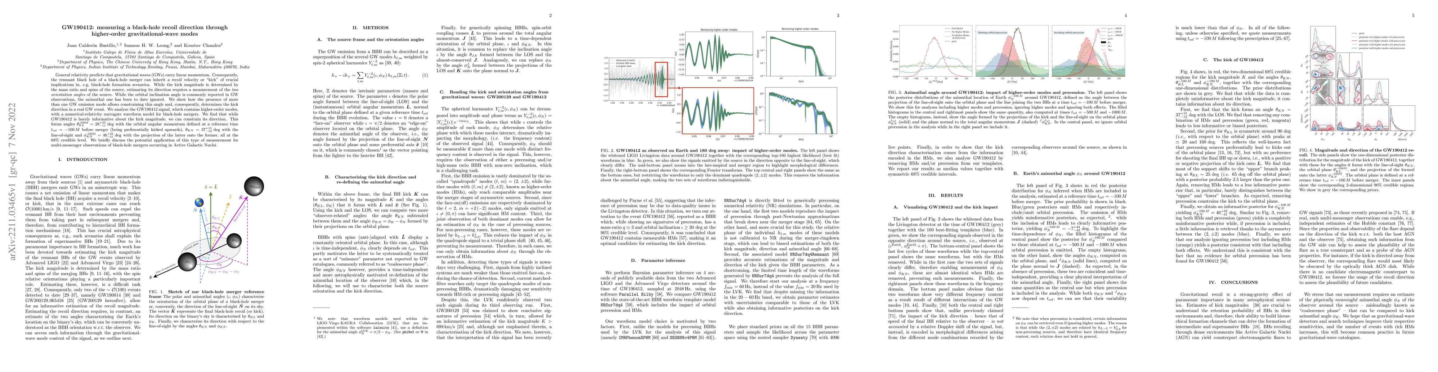 Thumbnail for GW190412: measuring a black-hole recoil direction through higher-order
  gravitational-wave modes