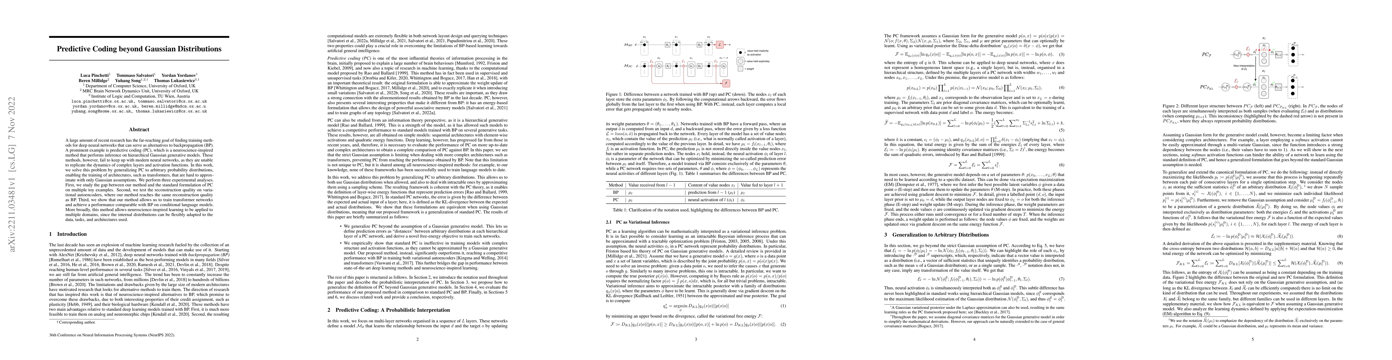 Thumbnail for Predictive Coding beyond Gaussian Distributions