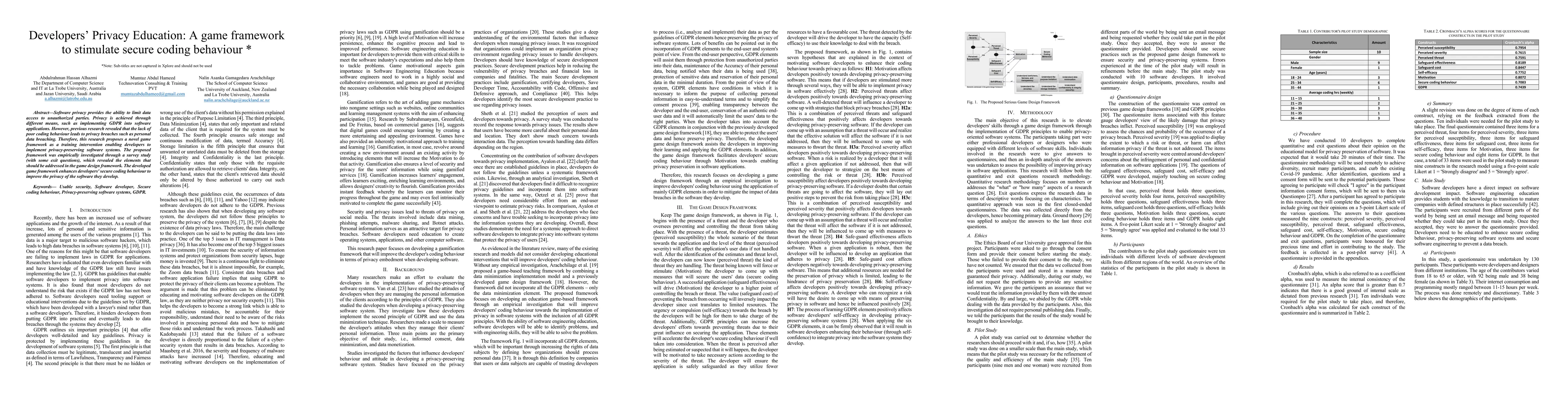 Thumbnail for Developers' Privacy Education: A game framework to stimulate secure
  coding behaviour