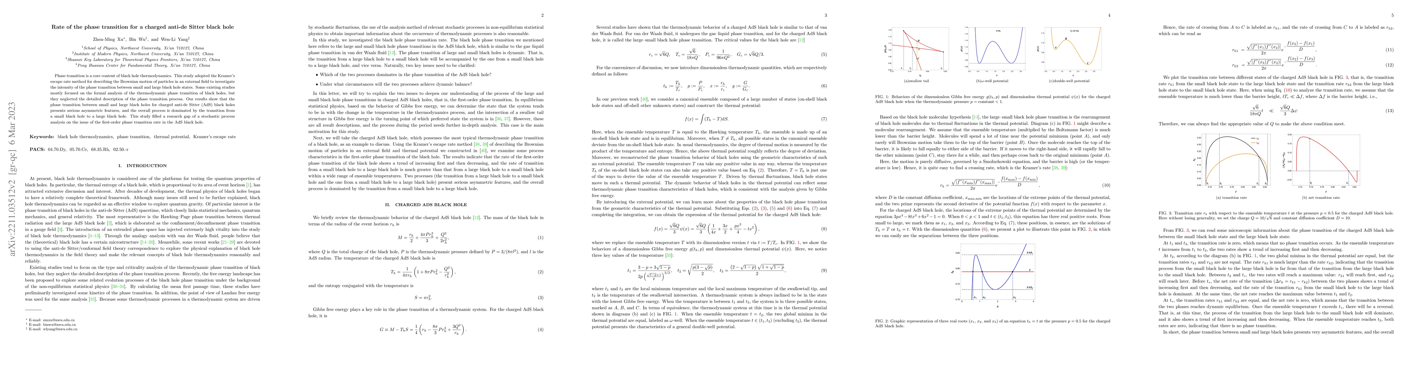 Thumbnail for Rate of the phase transition for a charged anti-de Sitter black hole