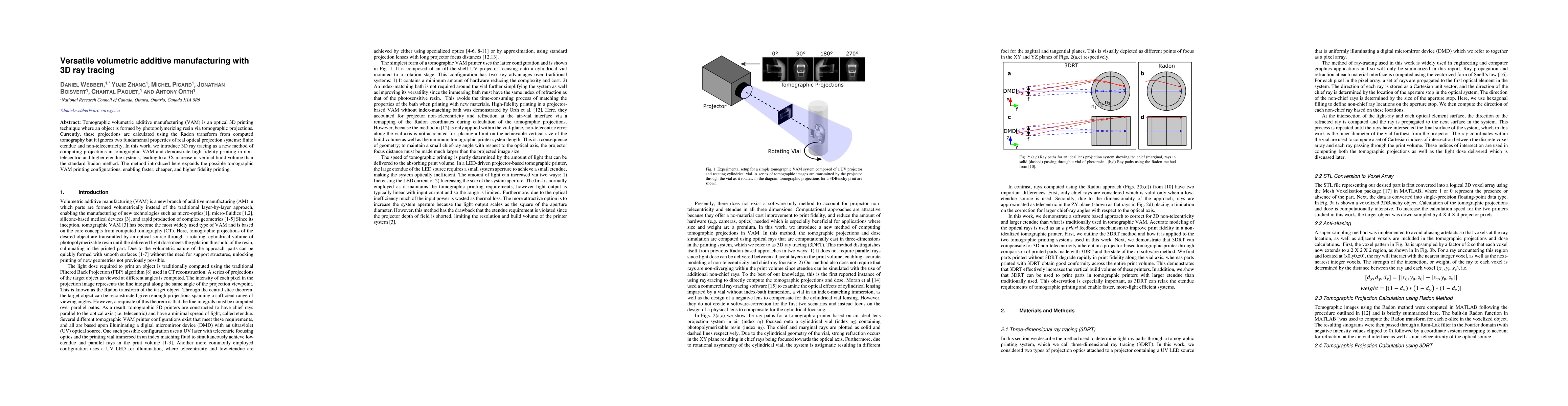 Thumbnail for Versatile volumetric additive manufacturing with 3D ray tracing