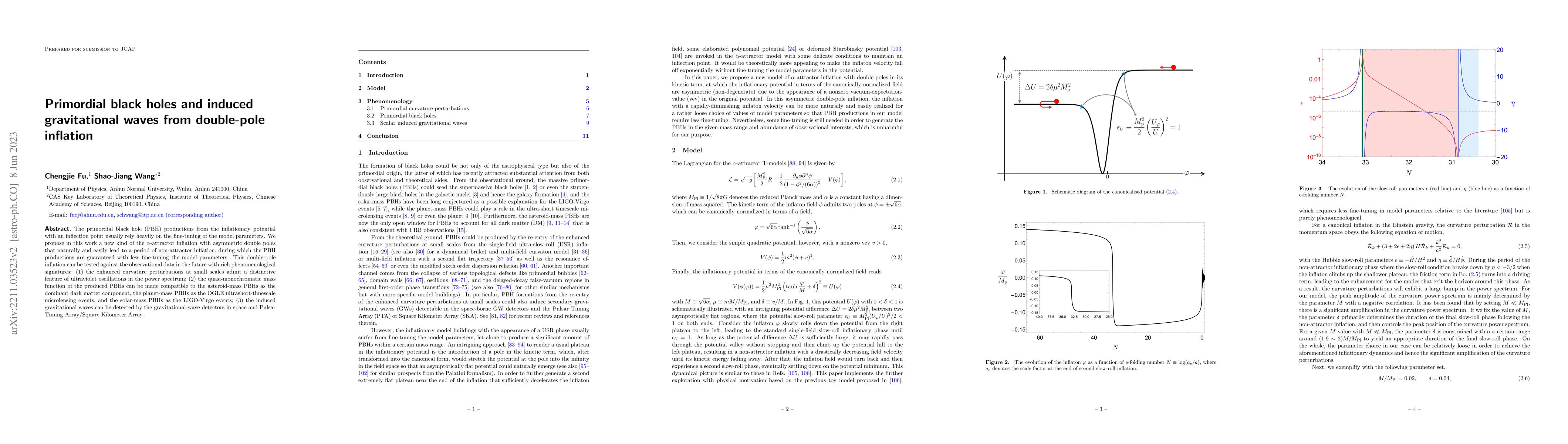 Thumbnail for Primordial black holes and induced gravitational waves from double-pole
  inflation