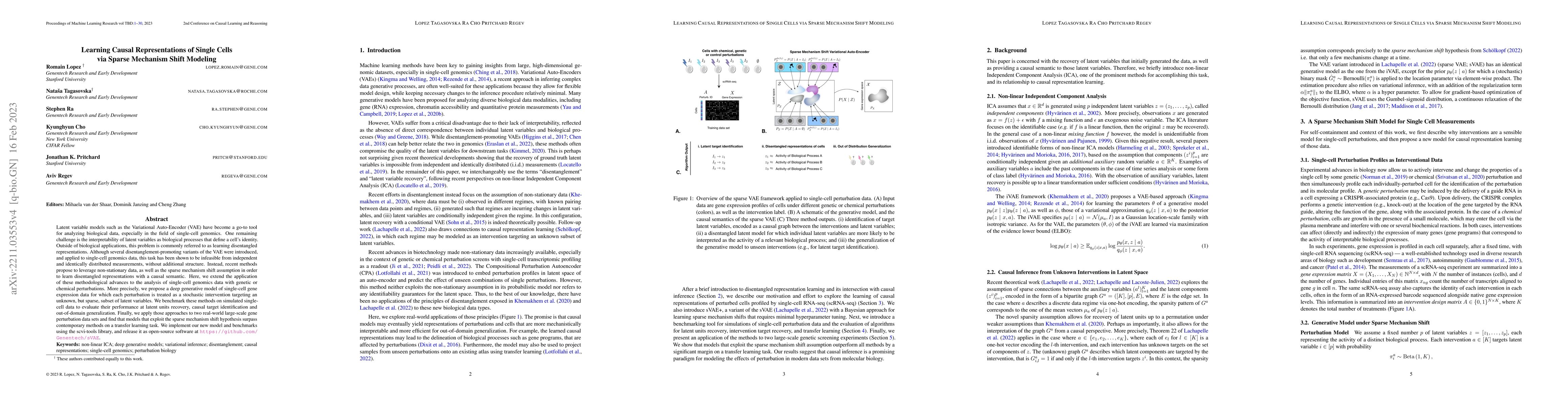Thumbnail for Learning Causal Representations of Single Cells via Sparse Mechanism
  Shift Modeling