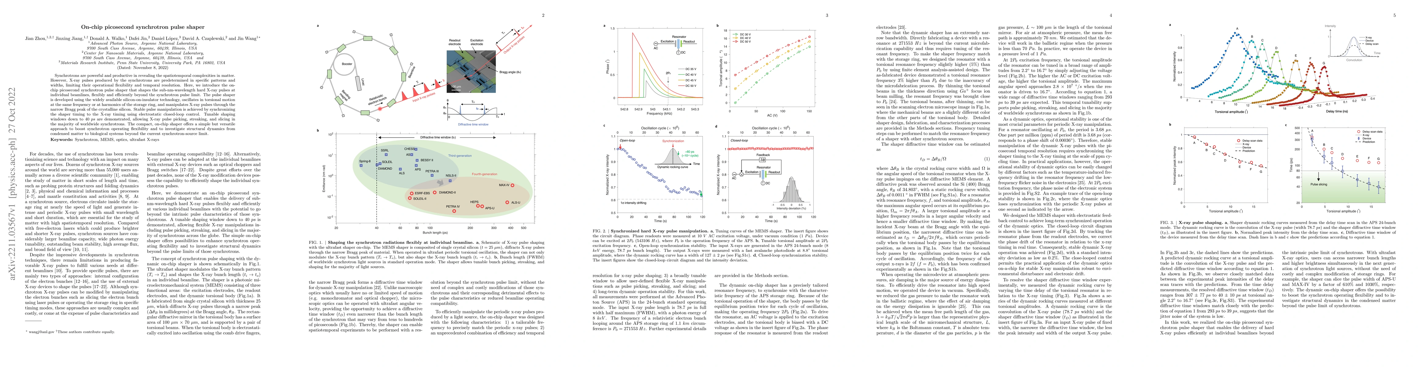 Thumbnail for On-chip picosecond synchrotron pulse shaper