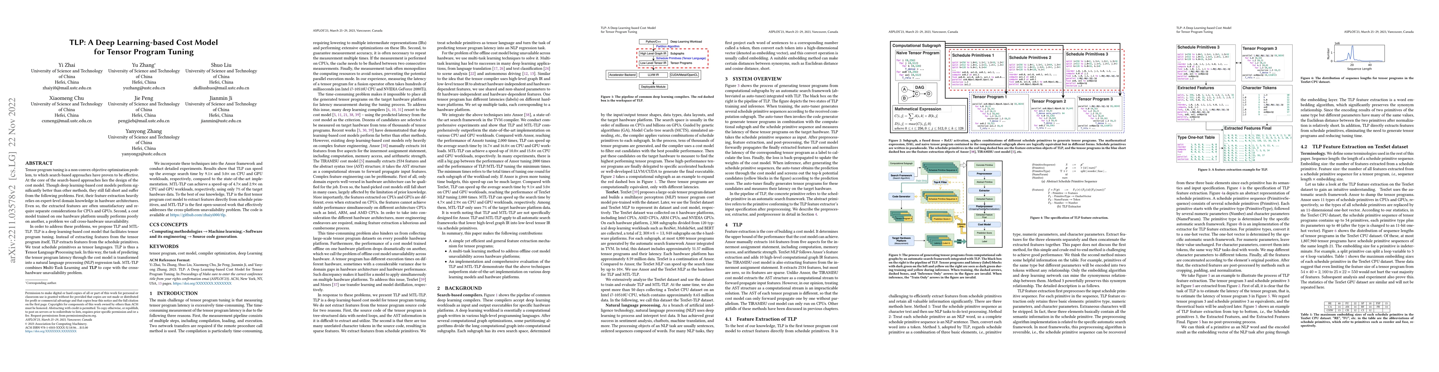 Thumbnail for TLP: A Deep Learning-based Cost Model for Tensor Program Tuning