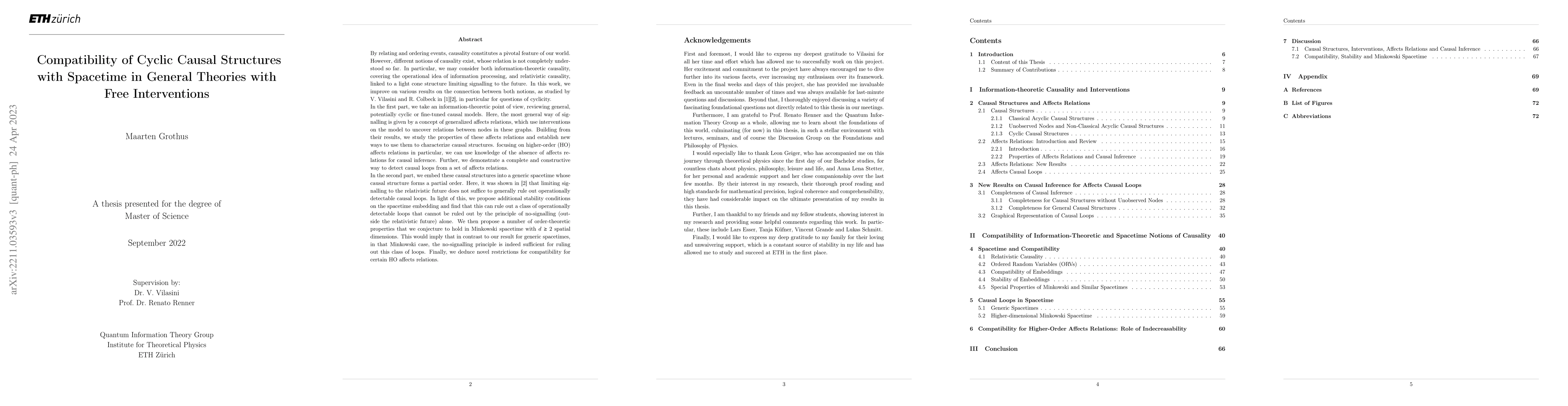 Thumbnail for Compatibility of Cyclic Causal Structures with Spacetime in General
  Theories with Free Interventions