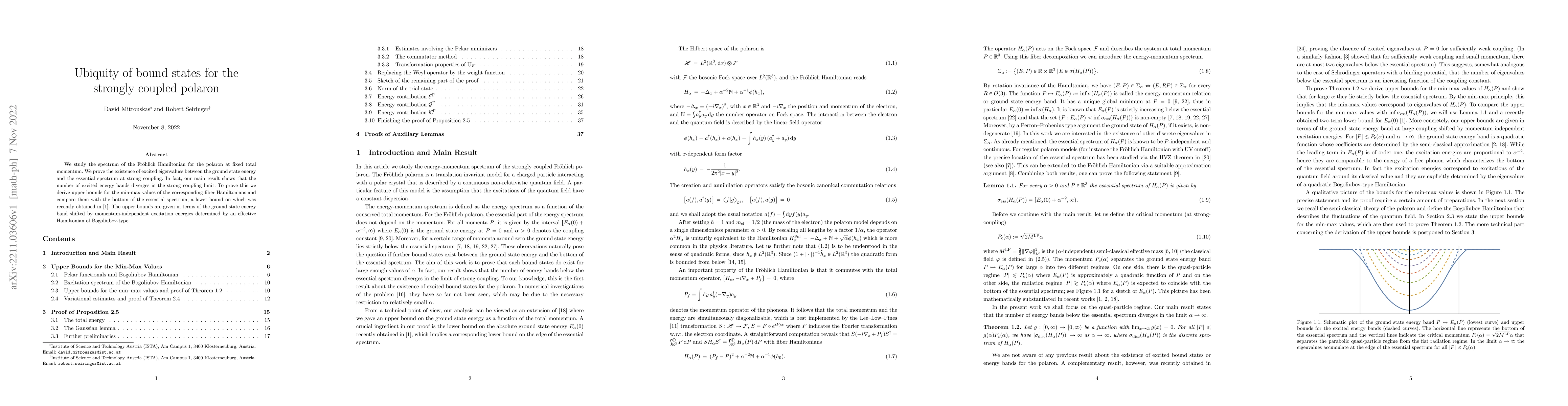 Thumbnail for Ubiquity of bound states for the strongly coupled polaron