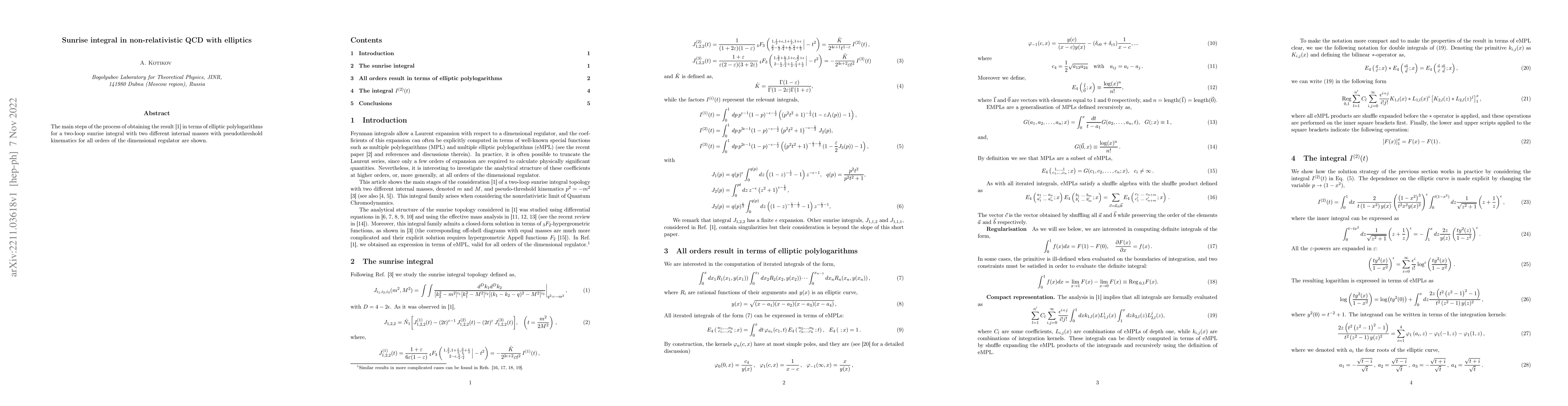 Thumbnail for Sunrise integral in non-relativistic QCD with elliptics