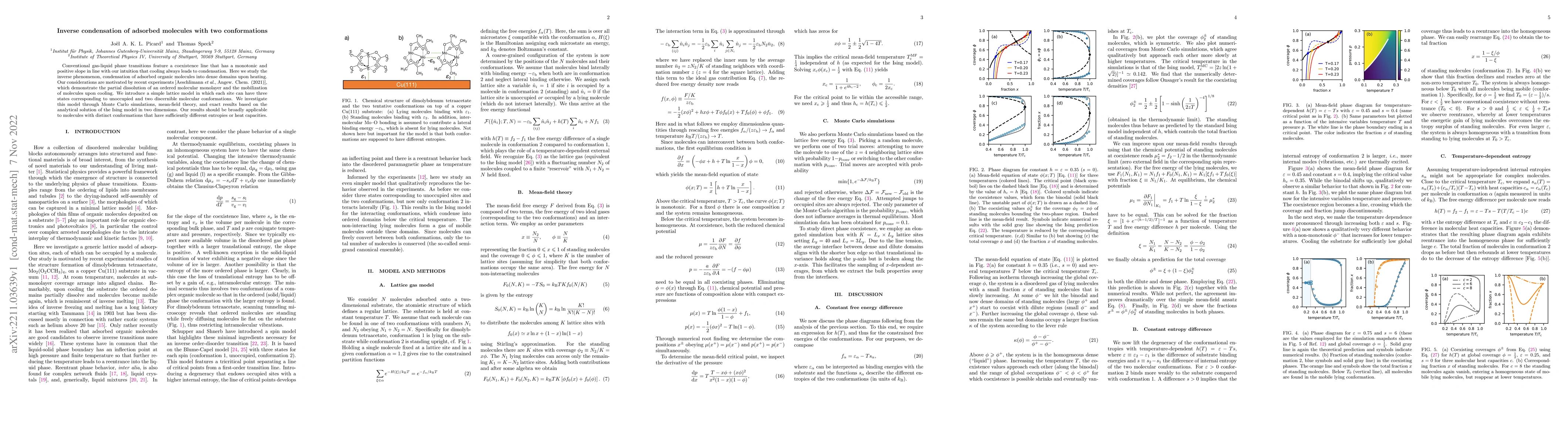 Thumbnail for Inverse condensation of adsorbed molecules with two conformations