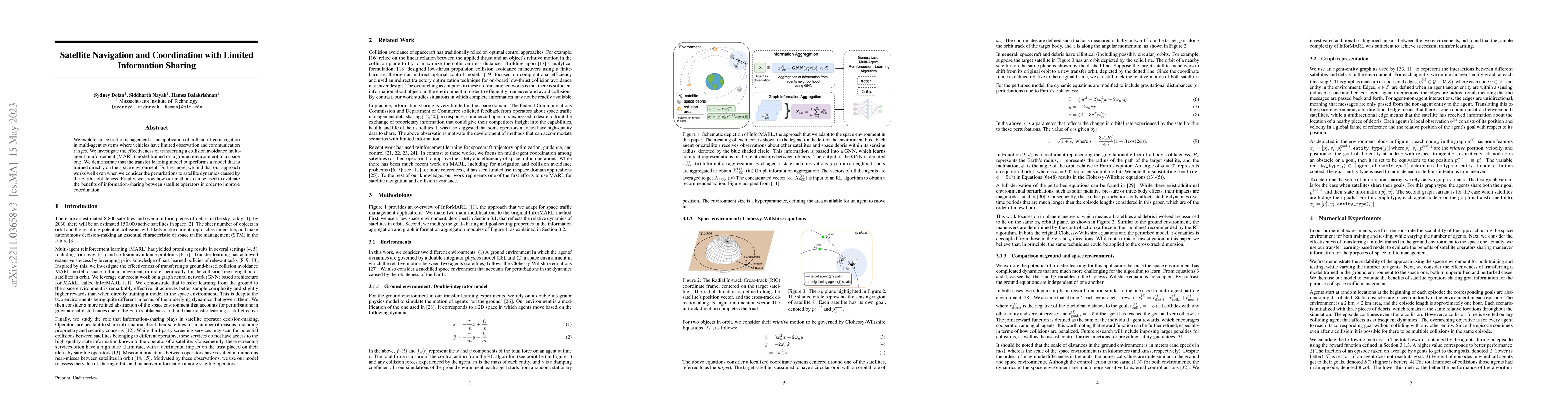 Thumbnail for Satellite Navigation and Coordination with Limited Information Sharing