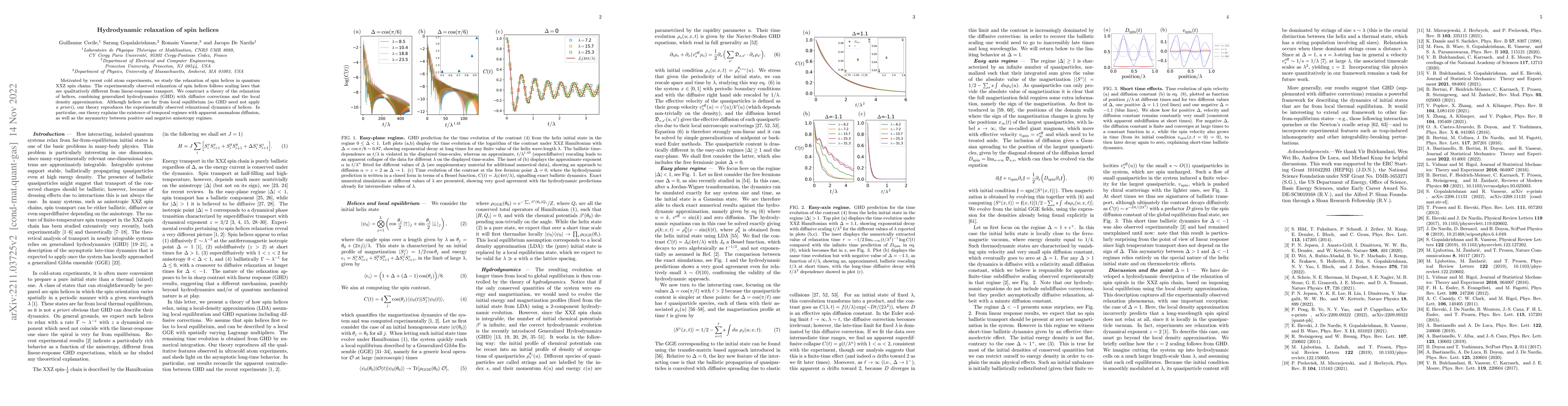Thumbnail for Hydrodynamic relaxation of spin helices