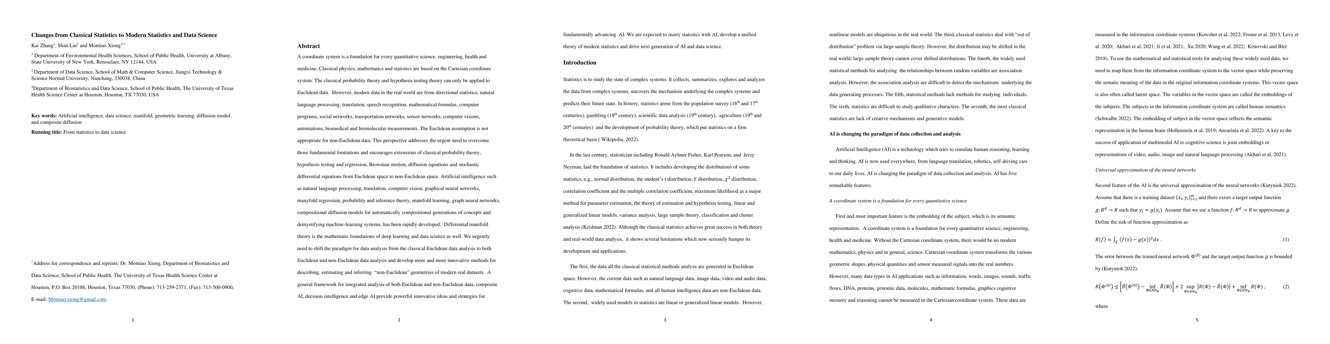 Thumbnail for Changes from Classical Statistics to Modern Statistics and Data Science