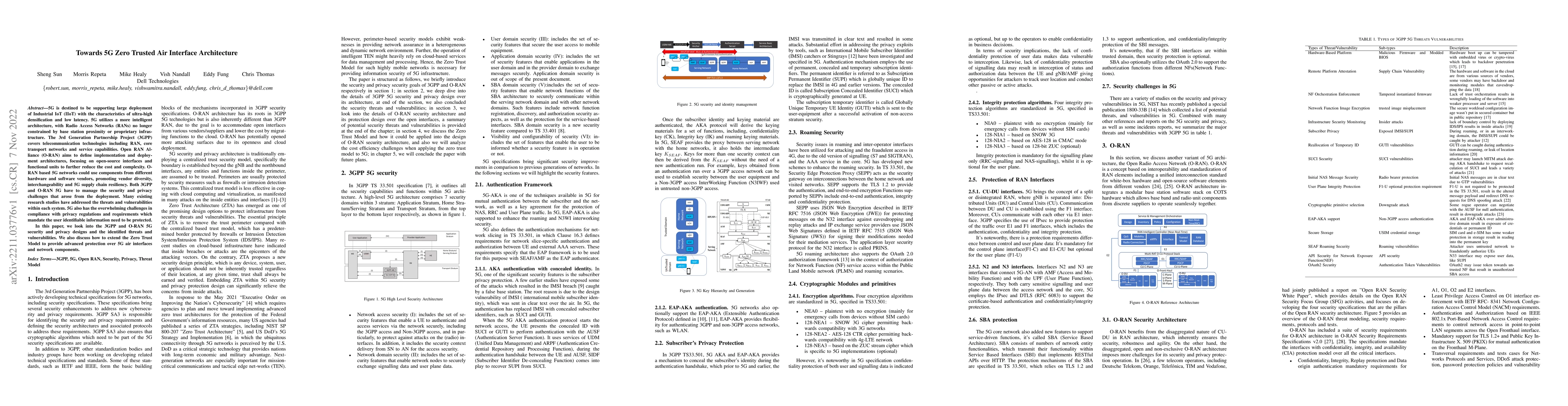 Thumbnail for Towards 5G Zero Trusted Air Interface Architecture