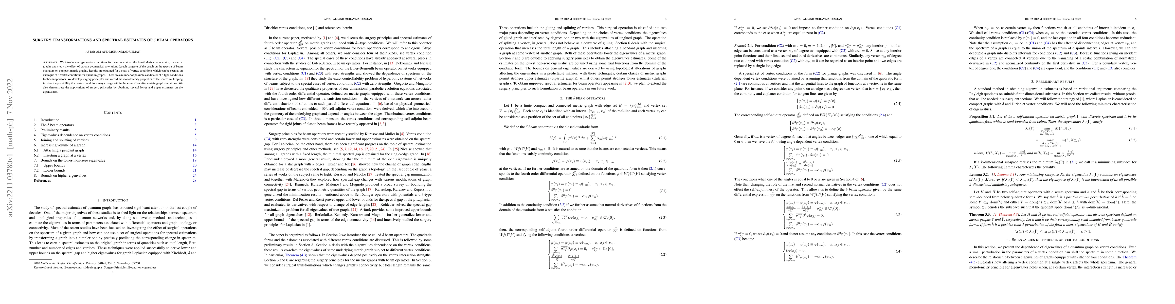 Thumbnail for Surgery transformations and spectral estimates of $\delta$ beam
  operators