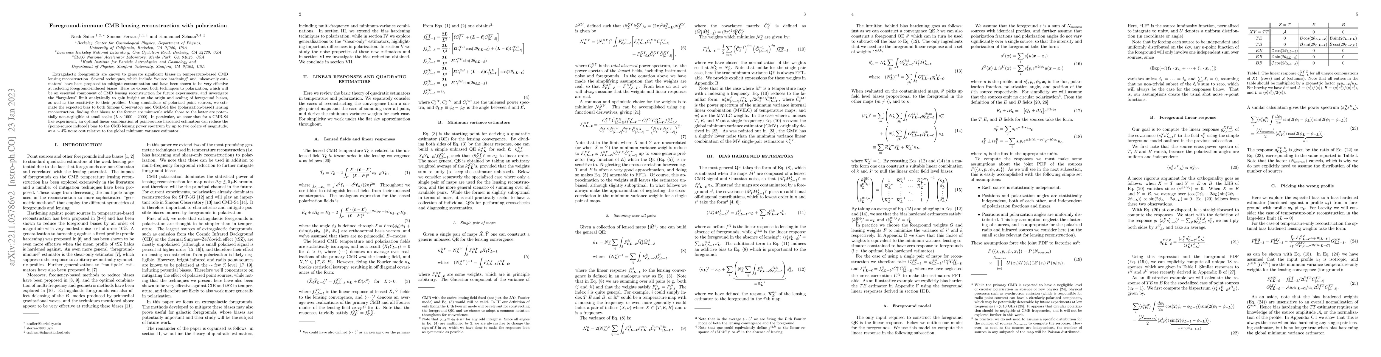 Thumbnail for Foreground-immune CMB lensing reconstruction with polarization