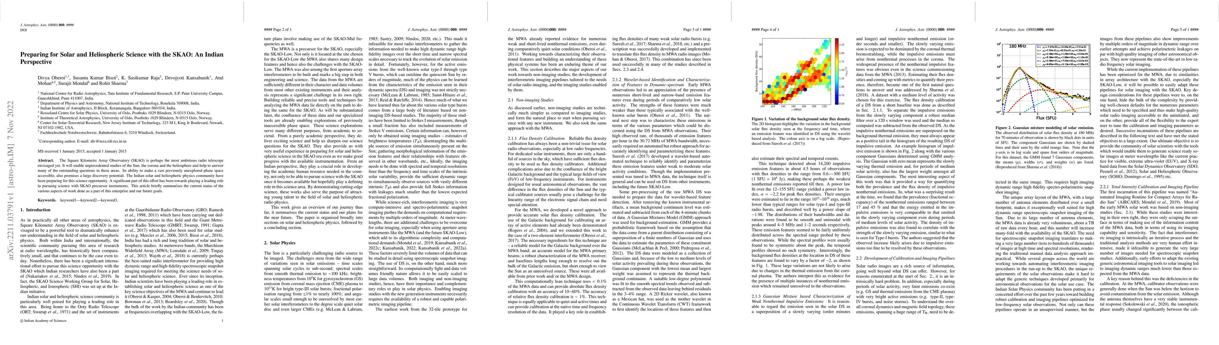 Thumbnail for Preparing for Solar and Heliospheric Science with the SKAO: An Indian
  Perspective
