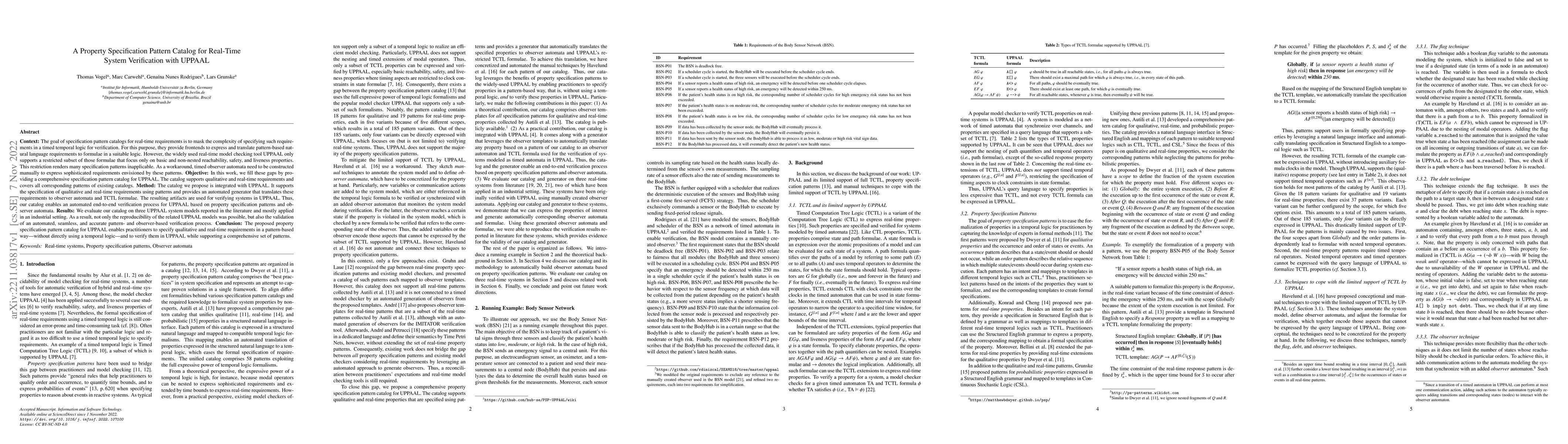 Thumbnail for A Property Specification Pattern Catalog for Real-Time System
  Verification with UPPAAL