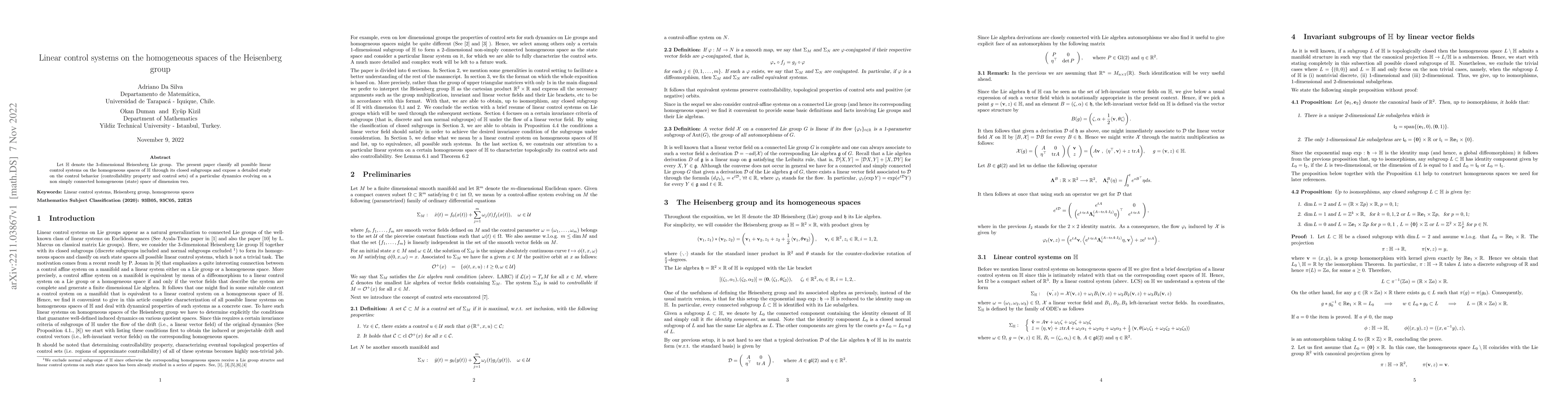 Thumbnail for Linear control systems on the homogeneous spaces of the Heisenberg group
