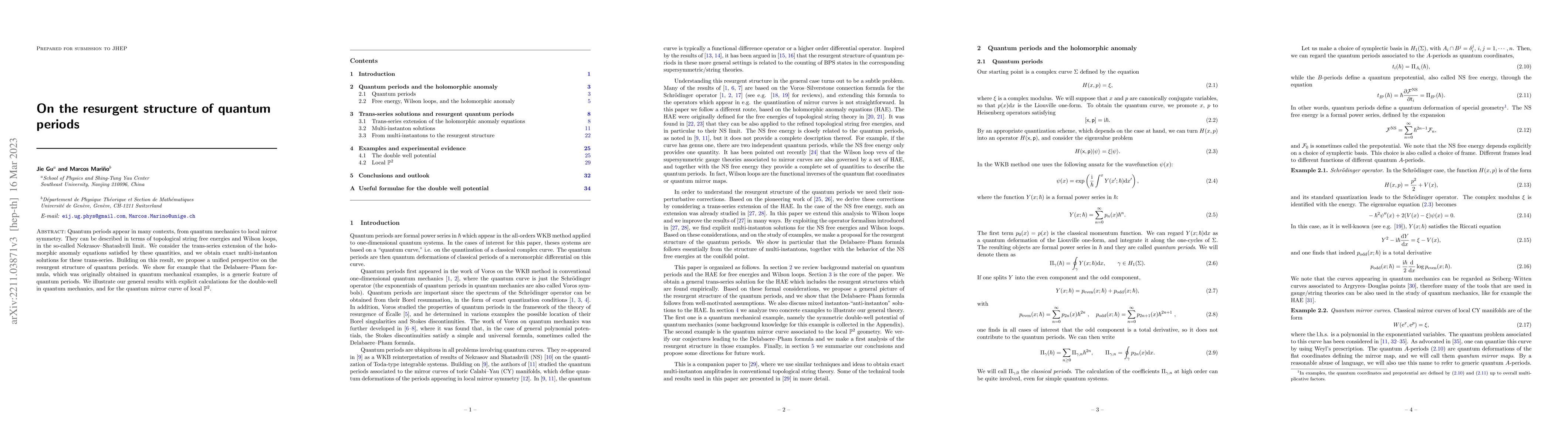 Thumbnail for On the resurgent structure of quantum periods