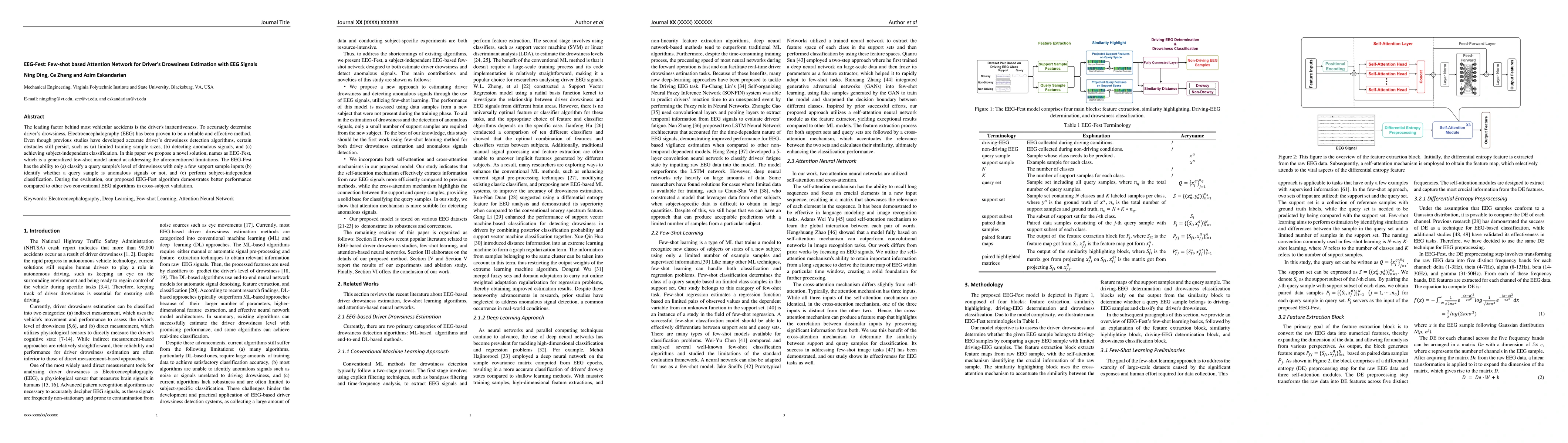 Thumbnail for EEG-Fest: Few-shot based Attention Network for Driver's Vigilance
  Estimation with EEG Signals