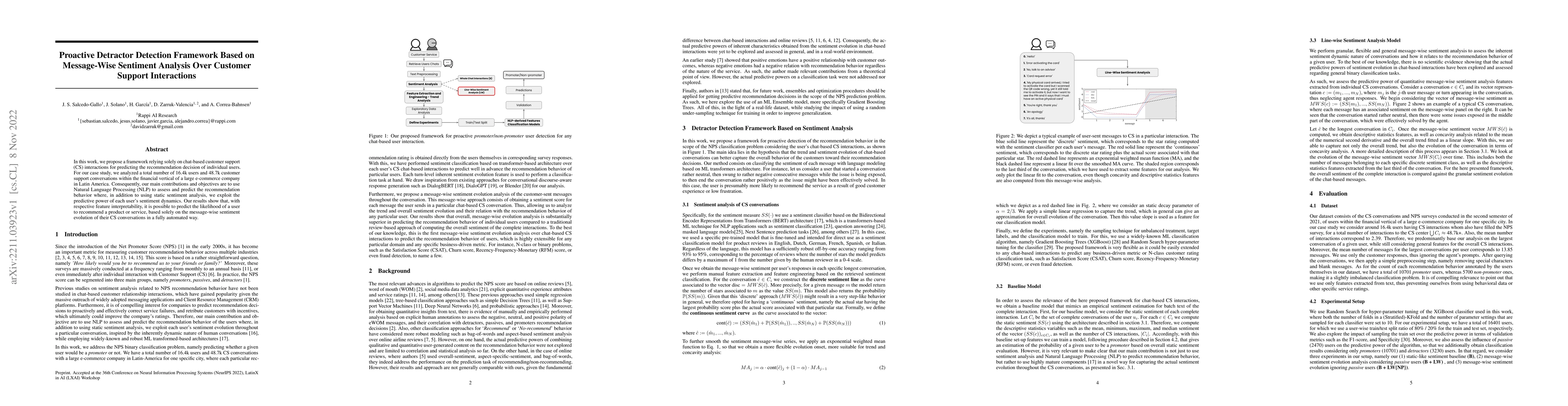 Thumbnail for Proactive Detractor Detection Framework Based on Message-Wise Sentiment
  Analysis Over Customer Support Interactions