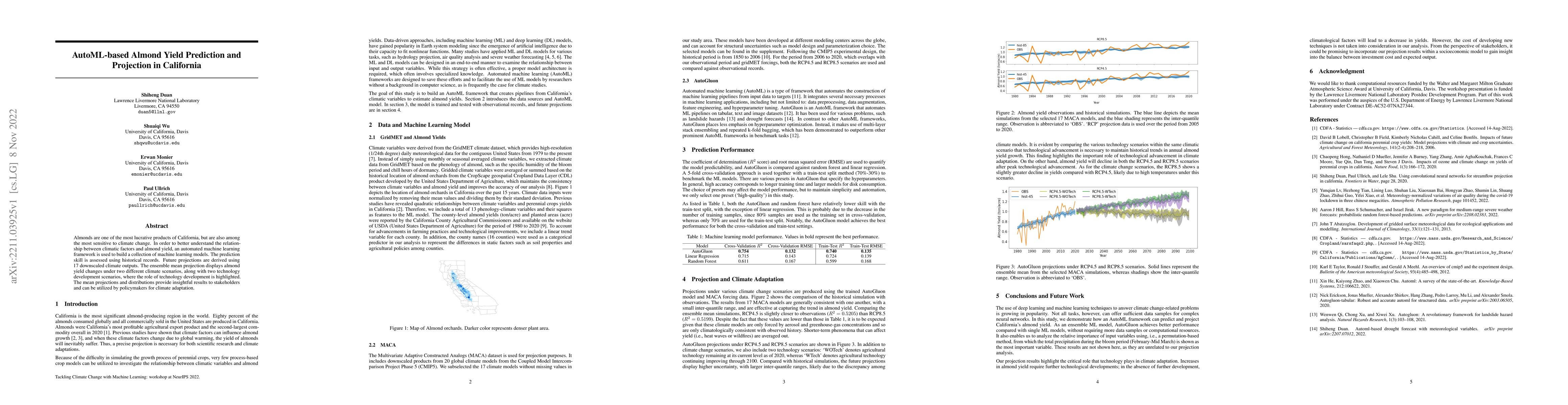 Thumbnail for AutoML-based Almond Yield Prediction and Projection in California