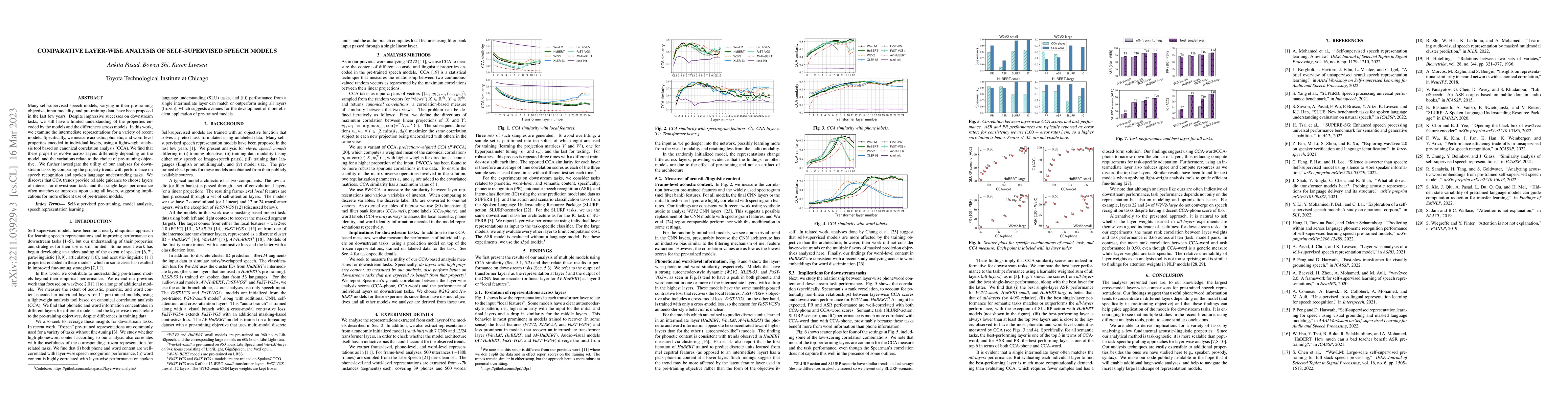 Thumbnail for Comparative layer-wise analysis of self-supervised speech models