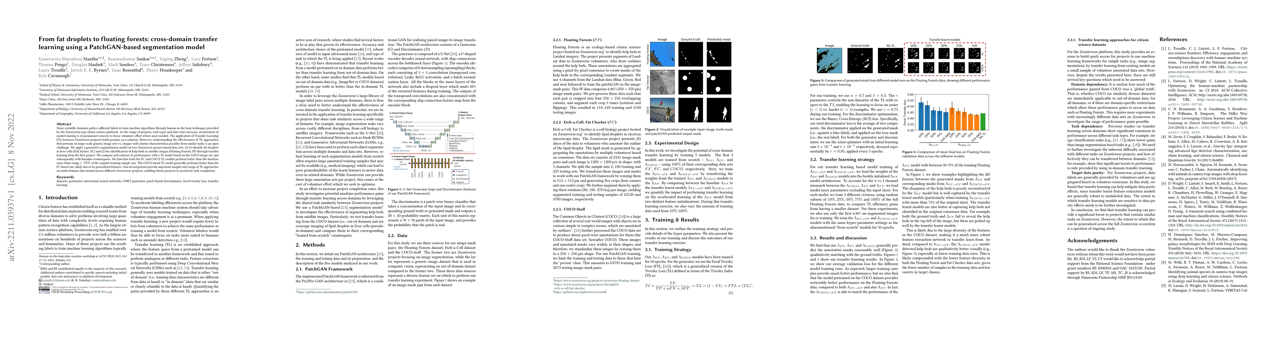 Thumbnail for From fat droplets to floating forests: cross-domain transfer learning
  using a PatchGAN-based segmentation model