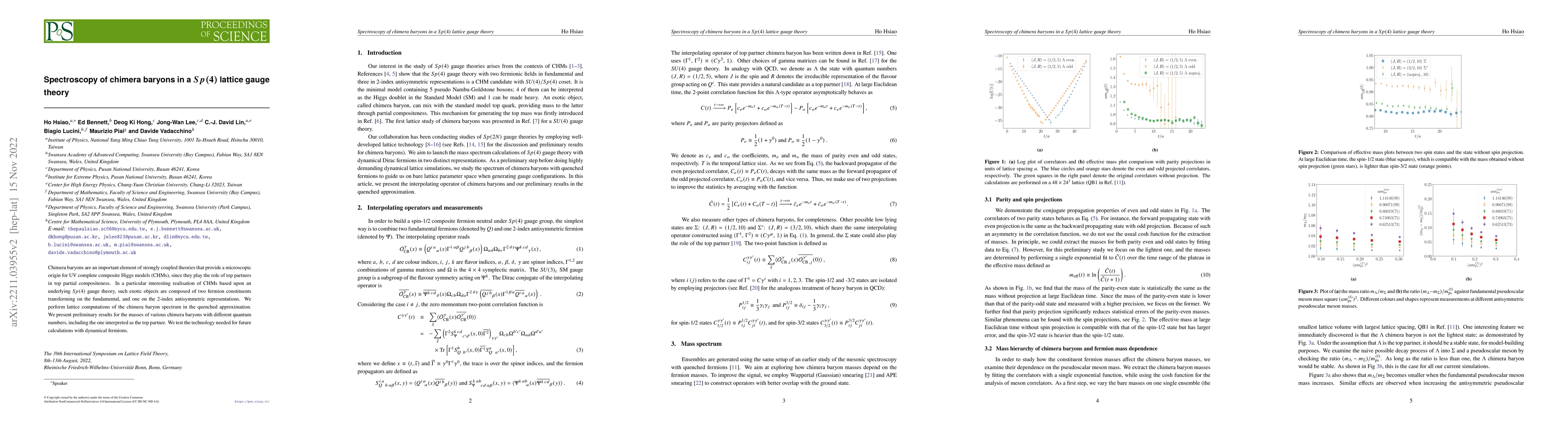 Thumbnail for Spectroscopy of chimera baryons in a $Sp(4)$ lattice gauge theory