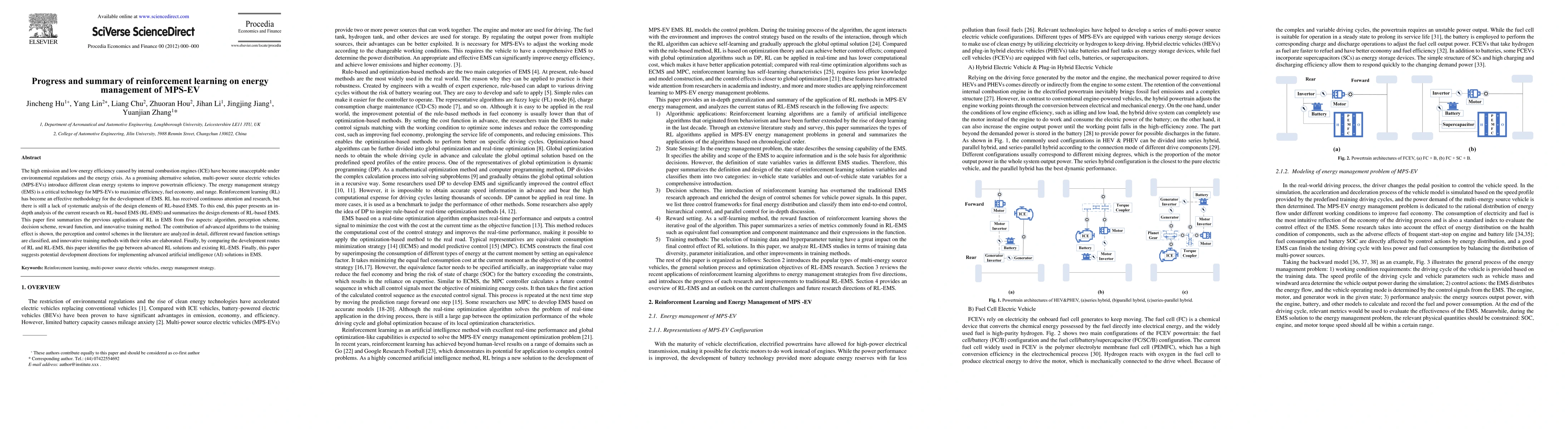 Thumbnail for Progress and summary of reinforcement learning on energy management of
  MPS-EV