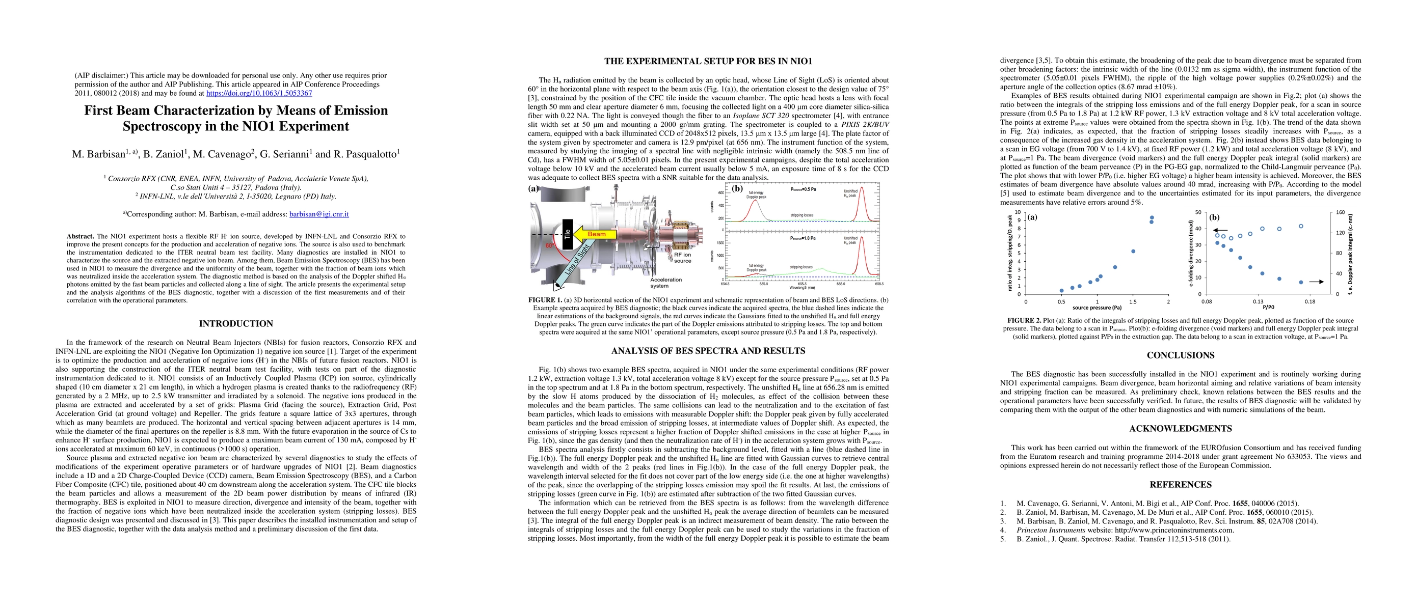 Thumbnail for First Beam Characterization by Means of Emission Spectroscopy in the
  NIO1 Experiment