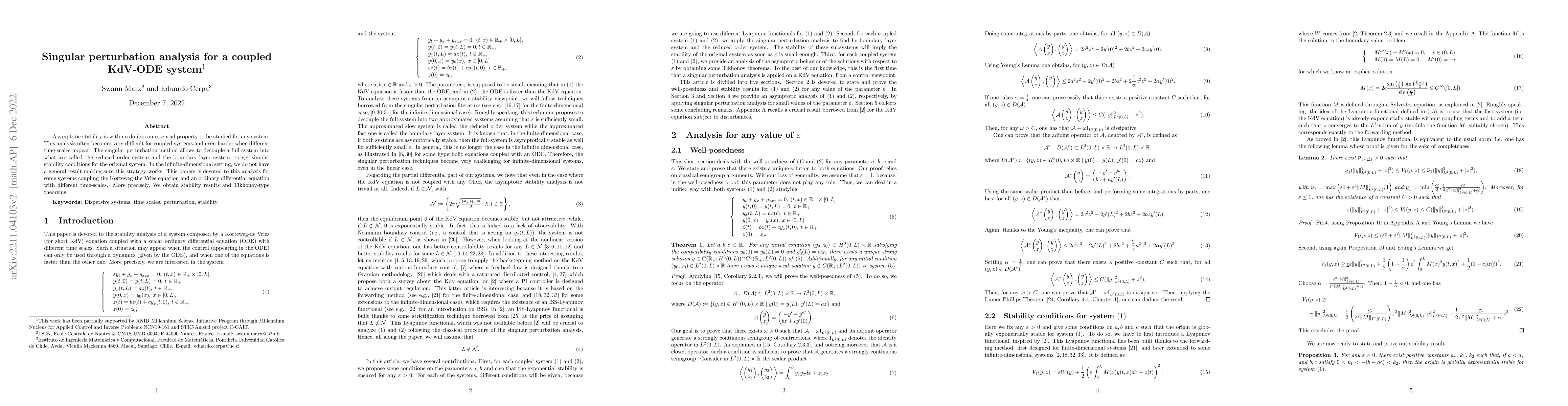Thumbnail for Singular perturbation analysis for a coupled KdV-ODE system