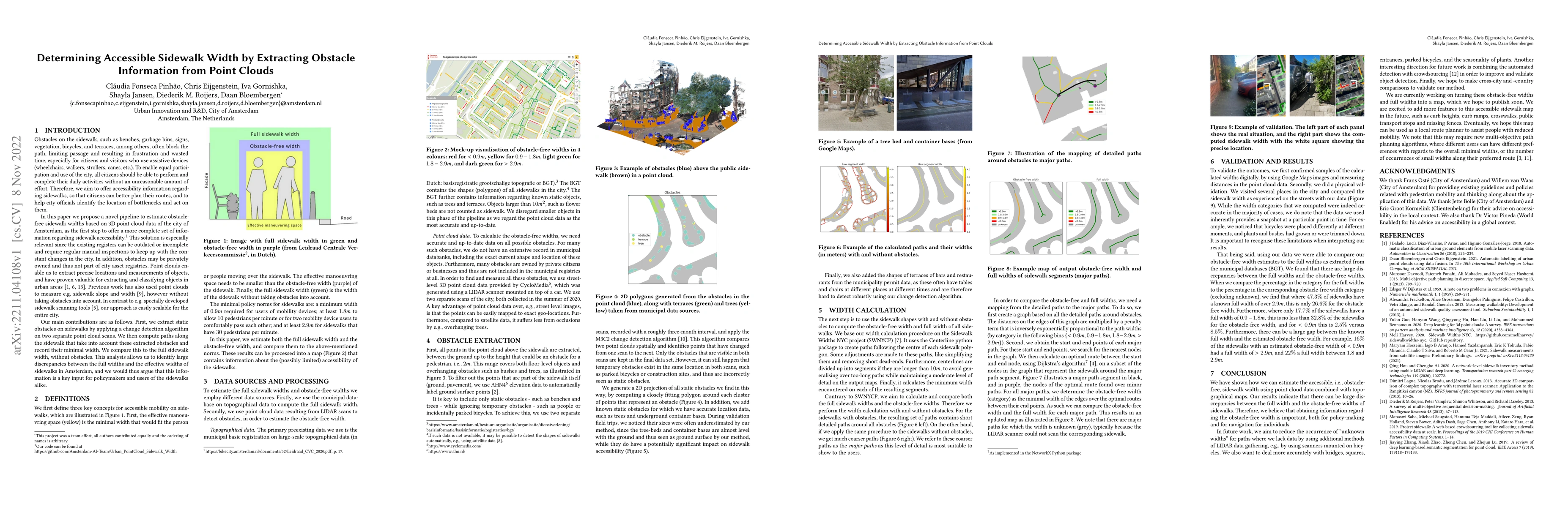 Thumbnail for Determining Accessible Sidewalk Width by Extracting Obstacle Information
  from Point Clouds