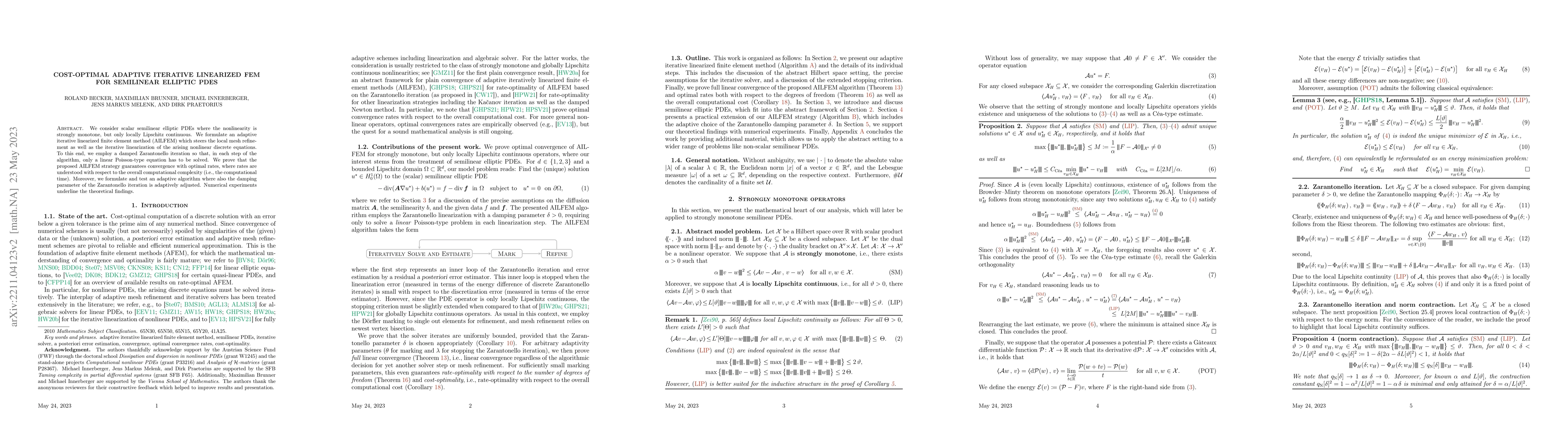 Thumbnail for Cost-optimal adaptive iterative linearized FEM for semilinear elliptic
  PDEs