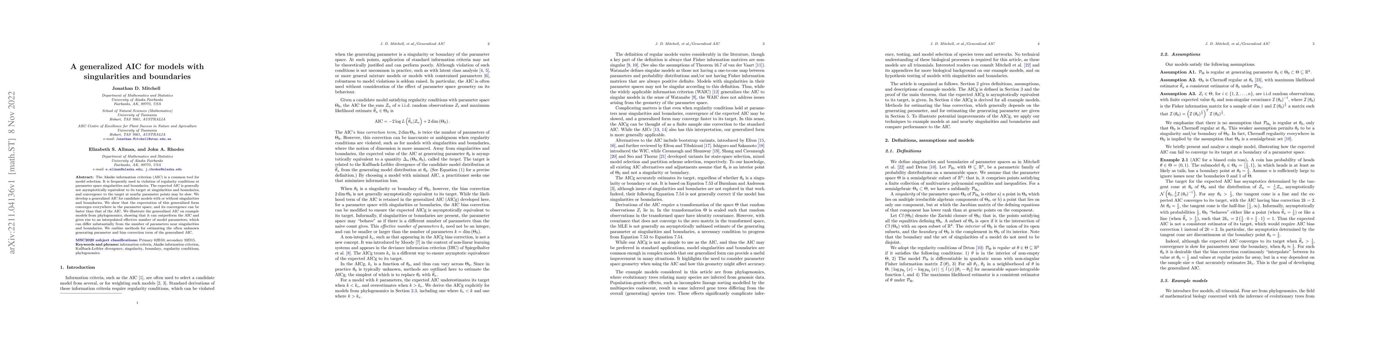 Thumbnail for A generalized AIC for models with singularities and boundaries