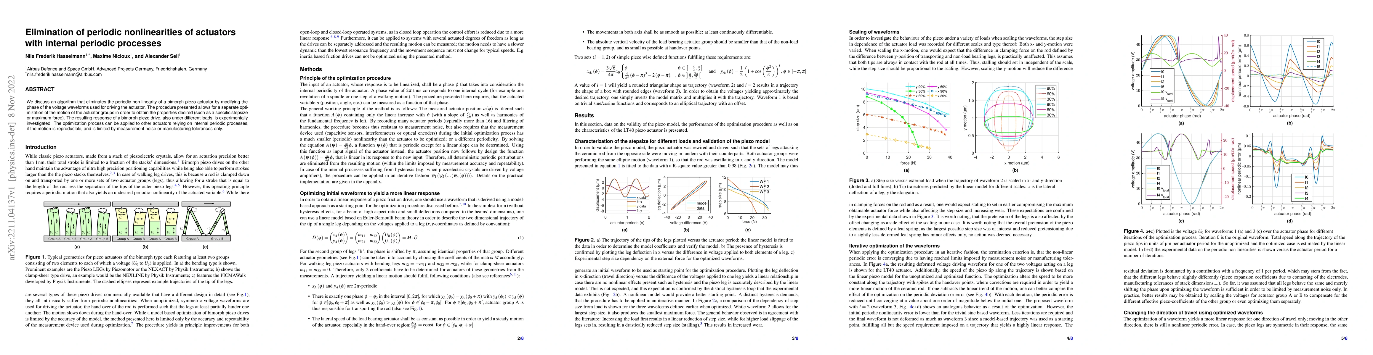 Thumbnail for Elimination of periodic nonlinearities of actuators with internal
  periodic processes