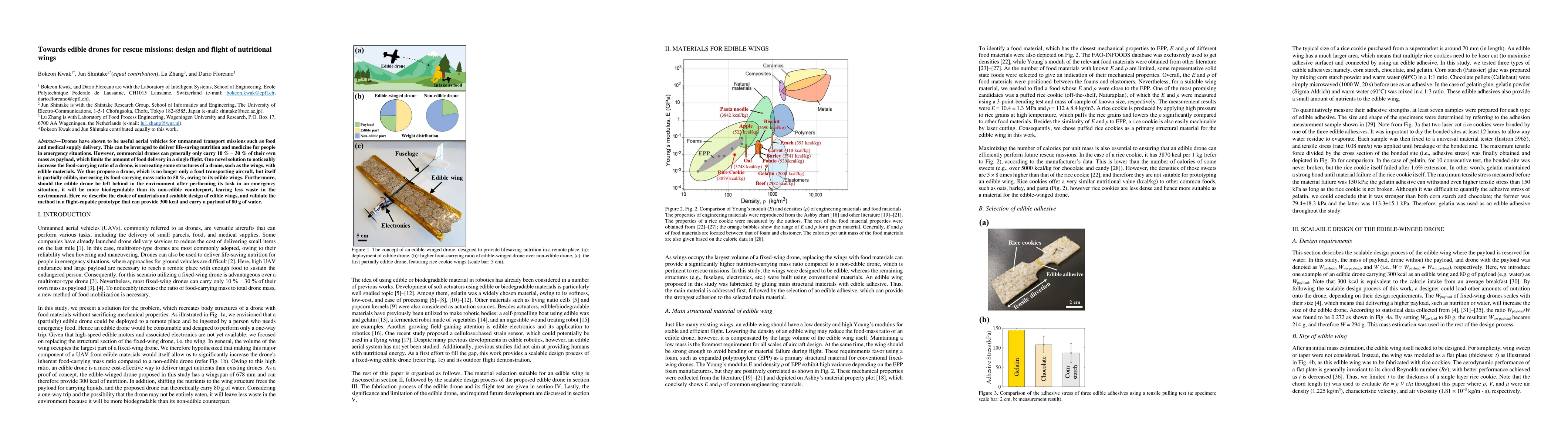 Thumbnail for Towards edible drones for rescue missions: design and flight of
  nutritional wings
