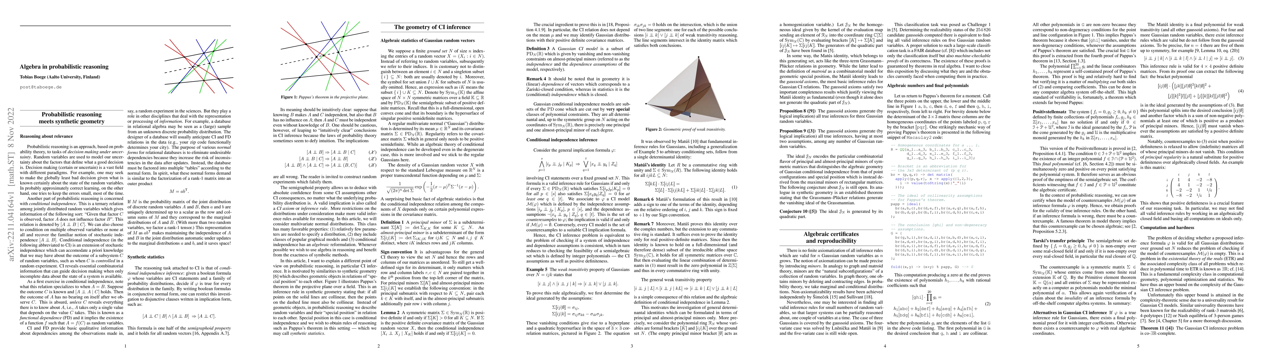 Thumbnail for Algebra in probabilistic reasoning