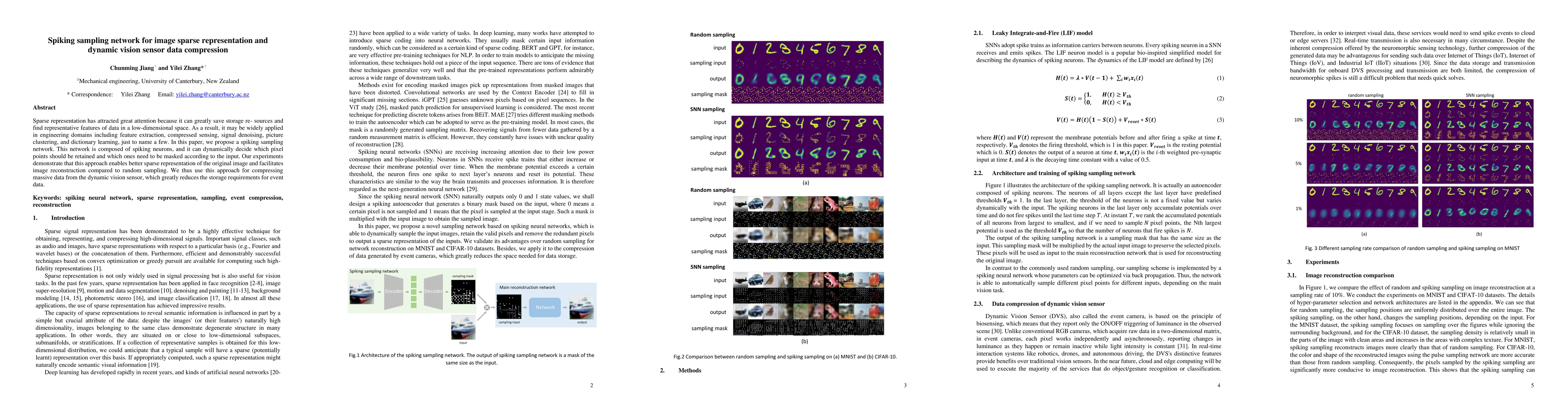 Thumbnail for Spiking sampling network for image sparse representation and dynamic
  vision sensor data compression