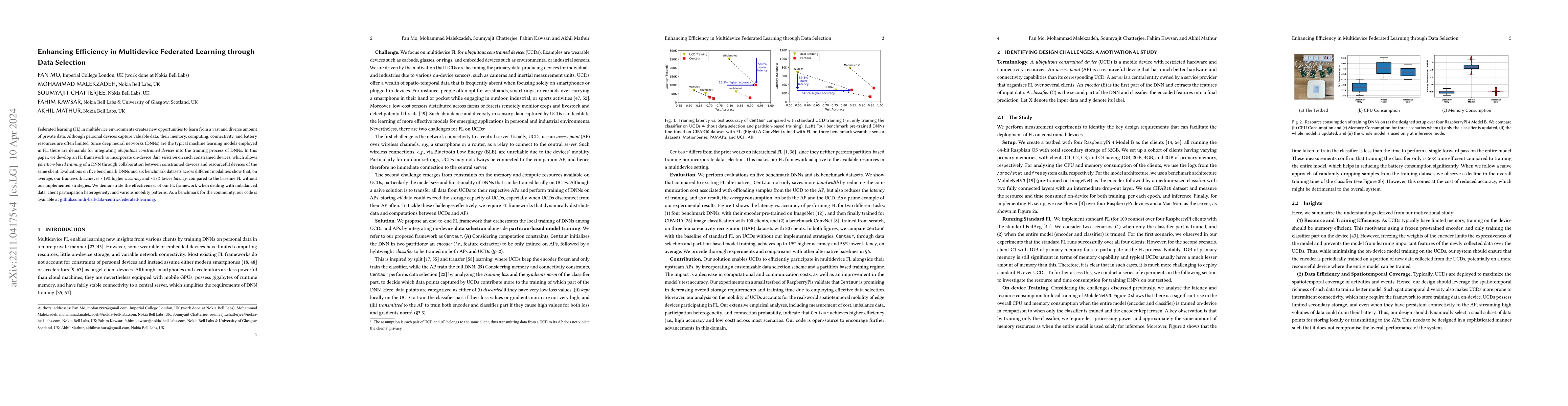Thumbnail for Enhancing Efficiency in Multidevice Federated Learning through Data
  Selection