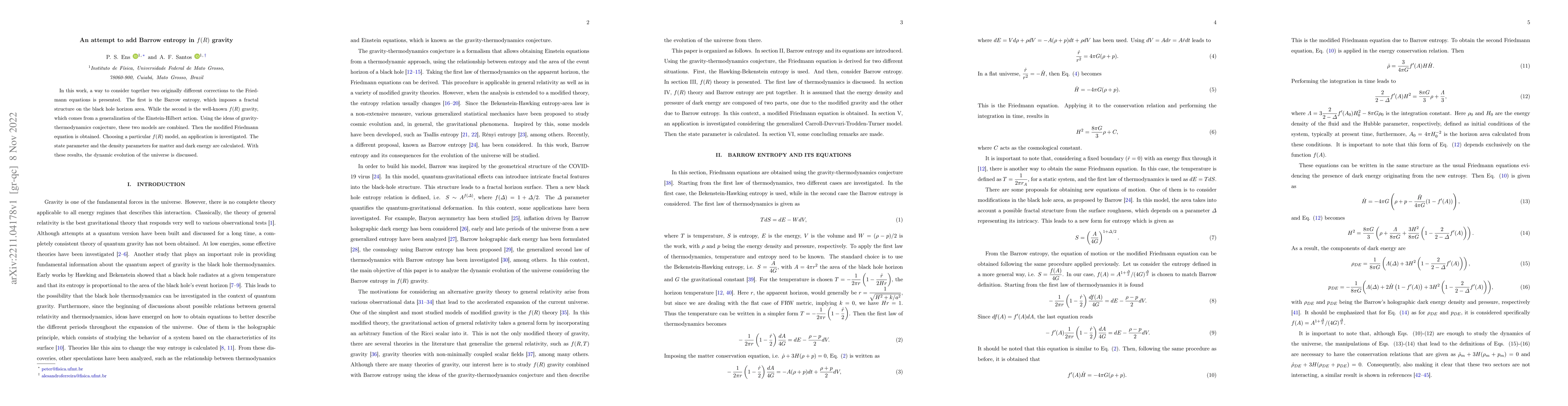 Thumbnail for An attempt to add Barrow entropy in $f(R)$ gravity