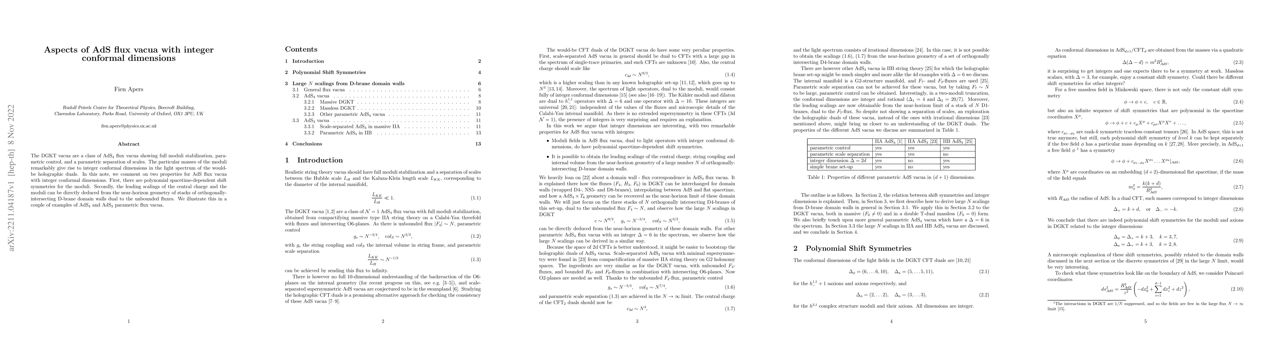 Thumbnail for Aspects of AdS flux vacua with integer conformal dimensions