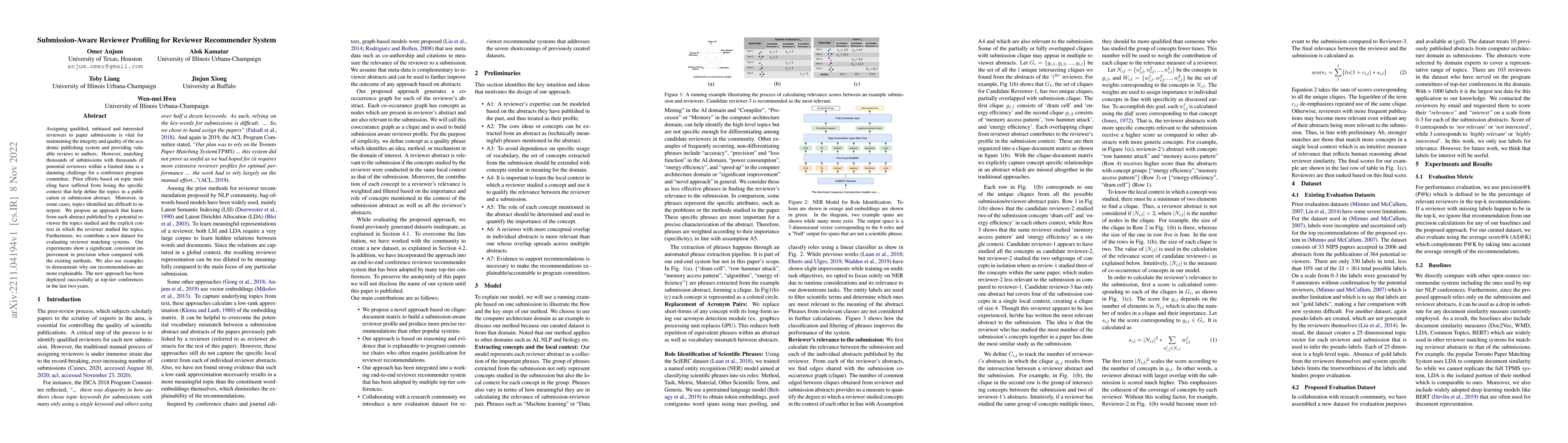 Thumbnail for Submission-Aware Reviewer Profiling for Reviewer Recommender System